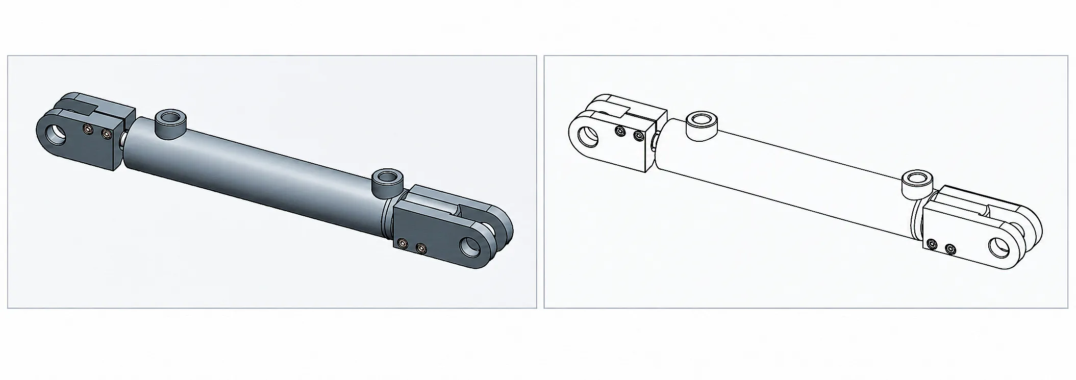 Forklift Attachment Cylinder — Φ40mm, 200mm Stroke 4 Compact Forklift Cylinder UK B2B Supply 40mm Bore