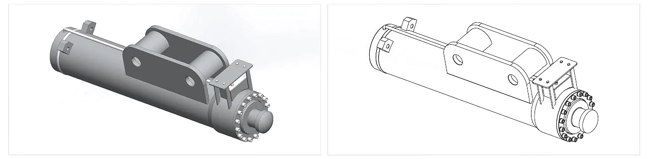 Crawler Crane Frame Support Cylinder HCYY11112020 detail view