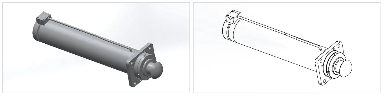 Frame Support Cylinder HCYY11112023 side view
