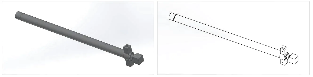 Outrigger Rack Support Cylinder HCYY11112022 side view