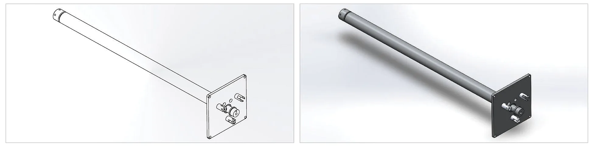 Long-Stroke Aerial Platform Lifting Cylinder HCYY11112006 side profile