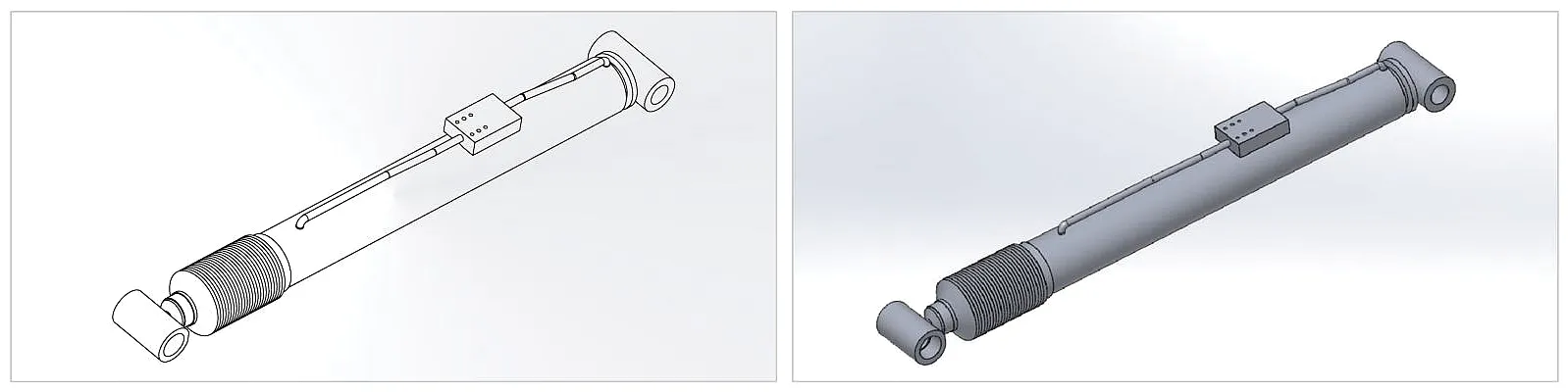 Main boom extension cylinder HCYY11112009 end detail