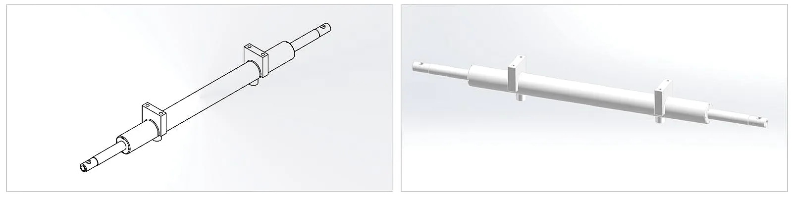 Dual-Action Aerial Vehicle Steering Cylinder (100×2 Stroke) 4 Steering cylinder