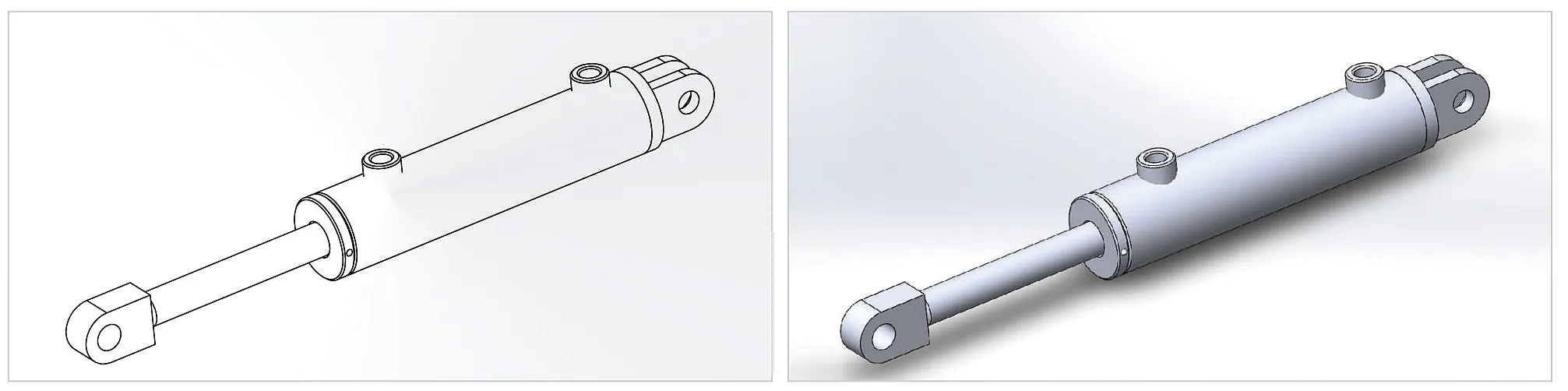 Aerial Work Vehicle Steering Cylinder (125mm Stroke) 5 Aerial Work Vehicle Steering Cylinder HCYY11112004 detail view
